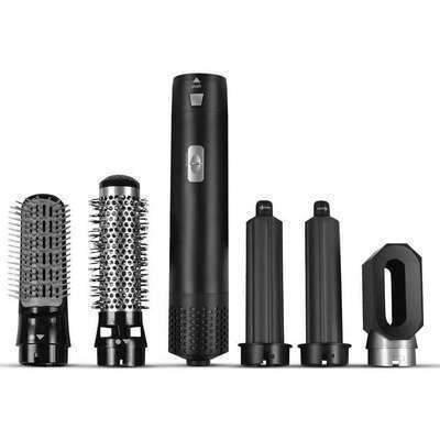 Electric Hair Dryer 5 In 1 Hair Comb Negative Ion Straightener Brush Blow Dryer Air Wrap Curling Wand Detachable Brush Kit