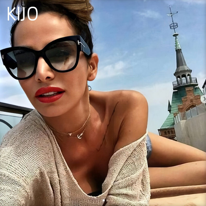 Women Oversized Frame Vintage Sun Glasses sunglasses