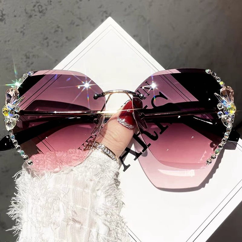 Fashion Rimless Sunglasses Summer Eyewear