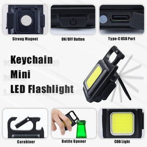 Keychain Mini Flashlight Rechargeable